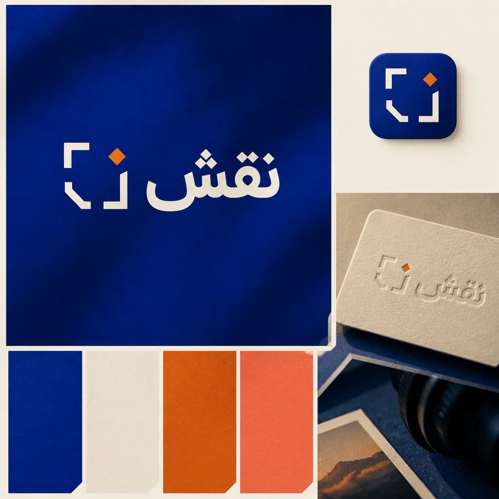نمونه لوگو و برد هویت بصری فارسی نقش، ساختهشده با GPT Image 2