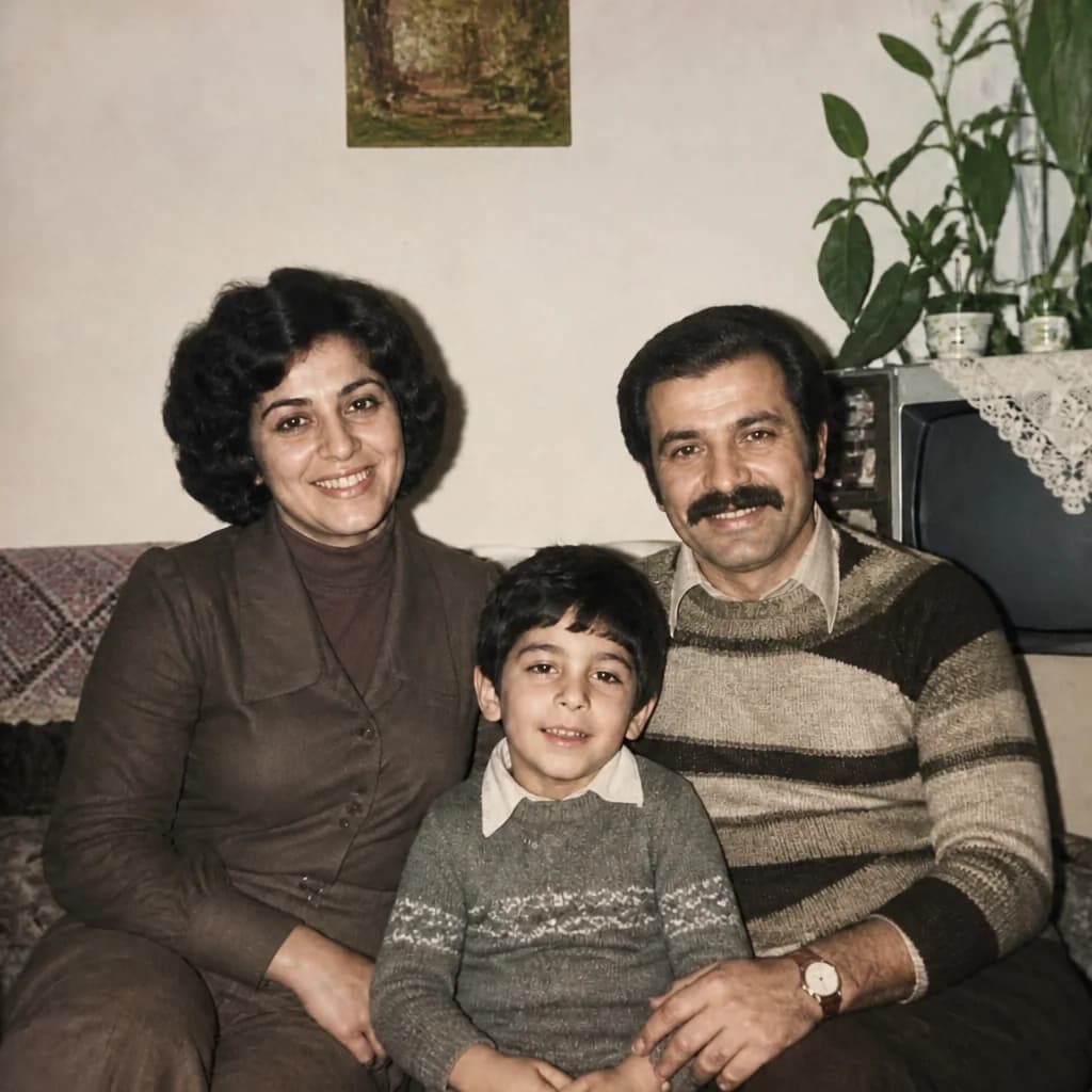 همان عکس خانوادگی پس از ترمیم خطوخش و بهبود وضوح با GPT Image 2