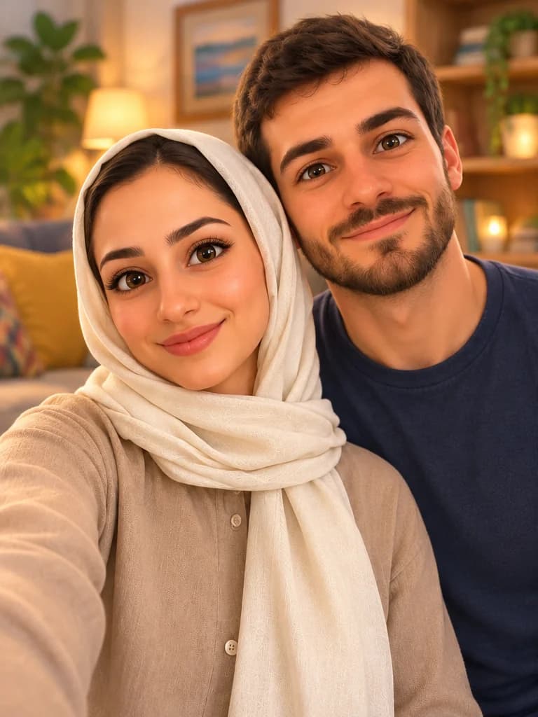 نمونه خروجی پرامپت عکس دونفره کارتونی (پیکسار)