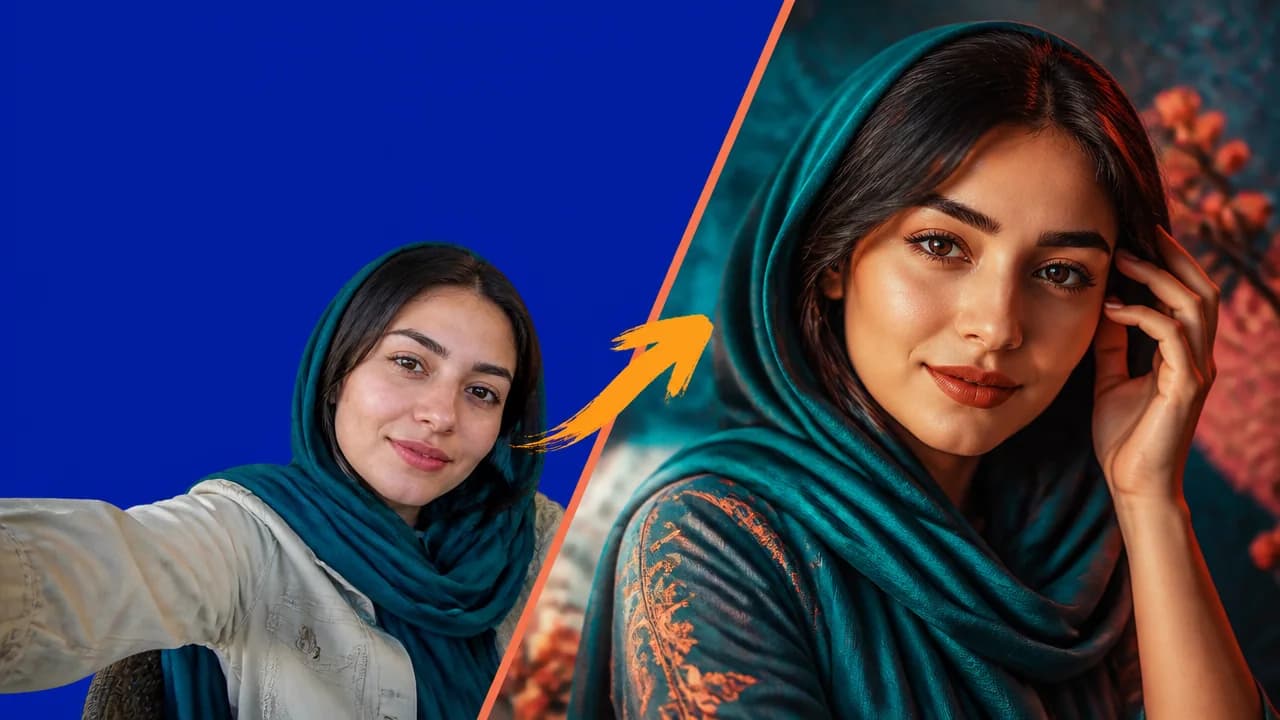 نمونه تامنیل یوتیوب دربارهی تبدیل سلفی به پرتره با GPT Image 2